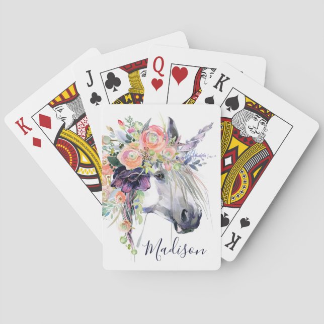 Jeu De Cartes Add Your | Floral Dressed Unicorn (dos)