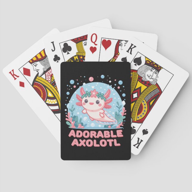 Jeu De Cartes Adorable Axolotl Cutesse aquatique (dos)
