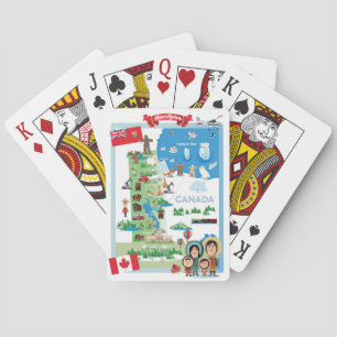 Jeu De Cartes Affiche de bande dessinée de Manitoba Canada