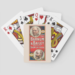Jeu De Cartes Affiche De Cirque Montrant Des Portraits De Barnum