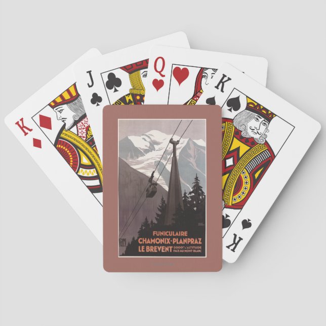 Jeu De Cartes Affiche de funiculaire de Funiculaire Le Brevent (dos)