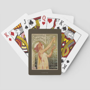 Jeu De Cartes Affiche de publicité d'absinthe de Robette