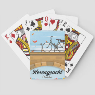 Jeu De Cartes Affiche de voyage du canal Herengracht Amsterdam