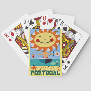 Jeu De Cartes Affiche de voyage Portugal Carte postale Cartes à