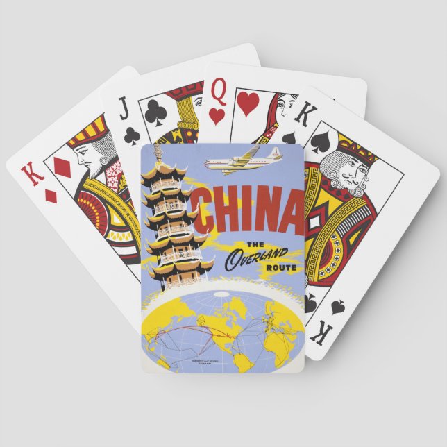 Jeu De Cartes Affiche de voyage pour Northwest Orient Airlines (dos)