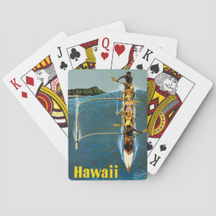 Jeu De Cartes Affiche De Voyage Pour United Air Lines Vers Hawai