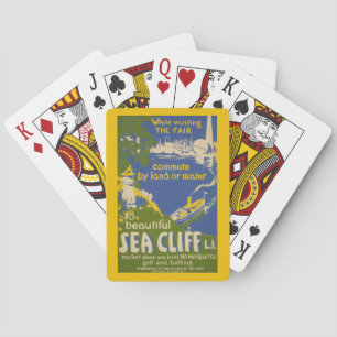 Jeu De Cartes Affiche de voyage Promotion Sea Cliff, Long Island