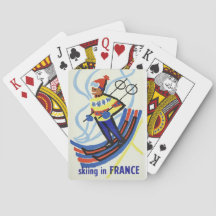 Affiche de voyage vintage Ski en France