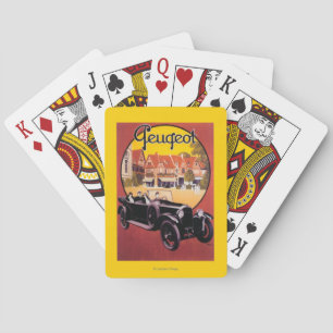 Jeu De Cartes Affiche promotionnelle d'automobile de Peugeot