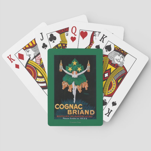 Jeu De Cartes Affiche promotionnelle de Briand de cognac (dos)