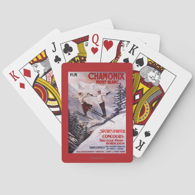 Jeu De Cartes Affiche promotionnelle de ski (dos)