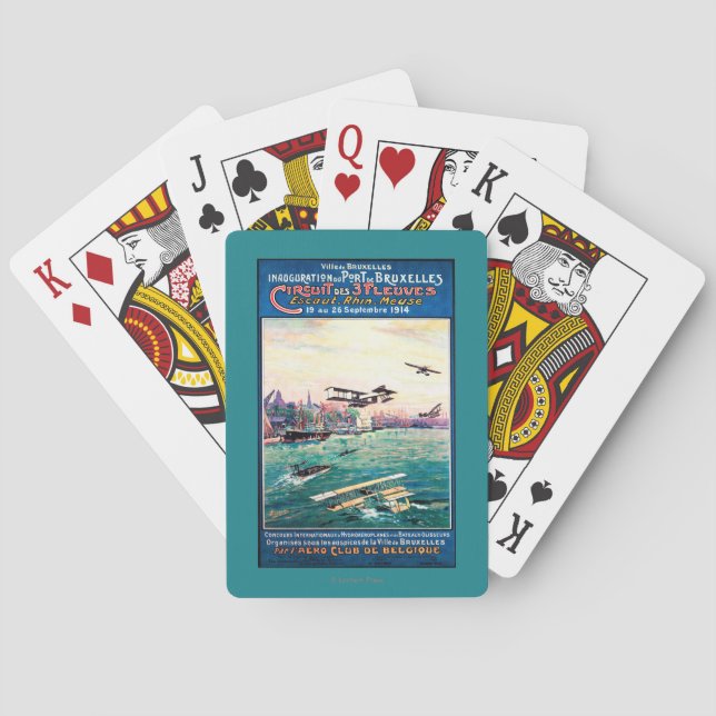 Jeu De Cartes Affiche promotionnelle décommandée d'avion de (dos)