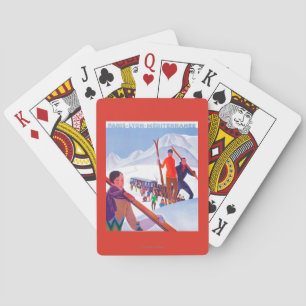 Jeu De Cartes Affiche promotionnelle ferroviaire de PLM