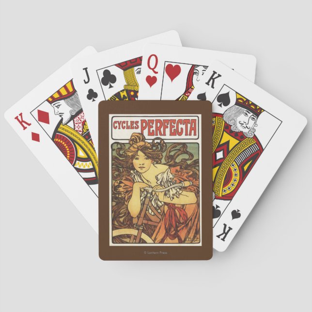Jeu De Cartes Affiche publicitaire Perfecta avec femme (dos)