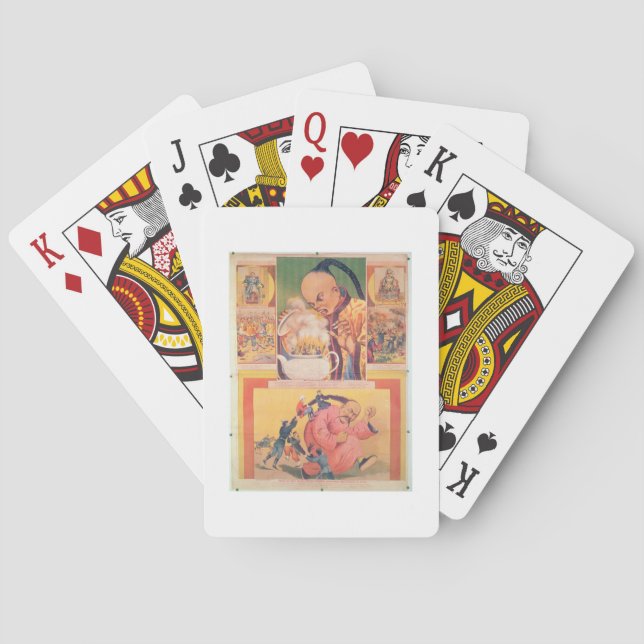 Jeu De Cartes Affiche russe de bande dessinée satirique sur les  (dos)