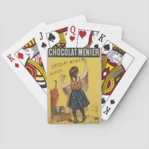 Jeu De Cartes Affiche vintage Chocolat Menier française Art Boui