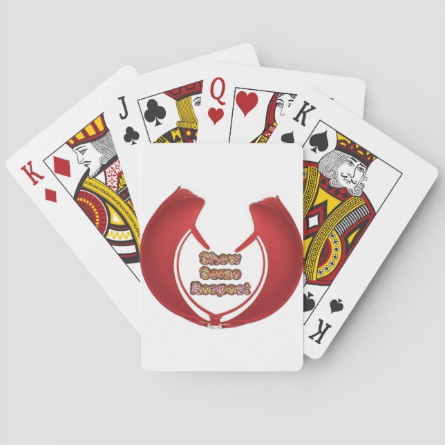 Jeu De Cartes Afficher un peu de respect Imprimé (dos)
