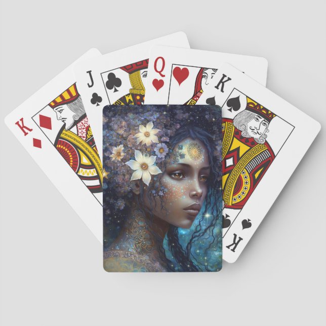 Jeu De Cartes African American Black Goddess Queen Imaginaire Ar (dos)