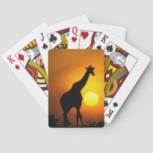 Jeu De Cartes Afrique, Kenya, Masaï Mara. Giraffe
