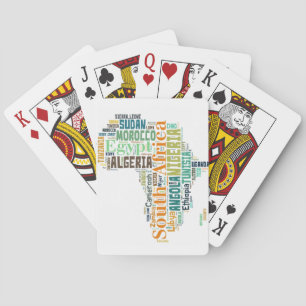 Jeu De Cartes Afrique Word Art