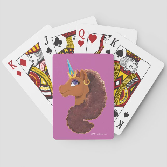 Jeu De Cartes Afro Unicorn | Cartes de jeu uniques (dos)