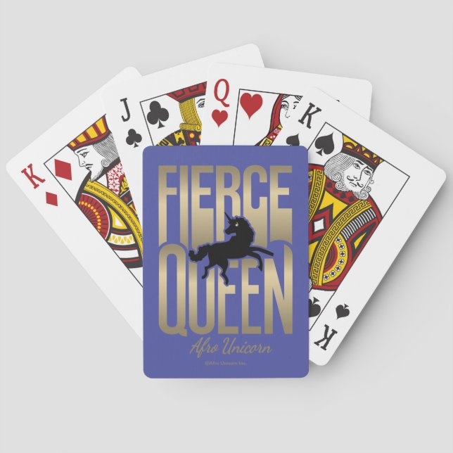 Jeu De Cartes Afro Unicorn Fierce Queen Jouer des cartes (dos)