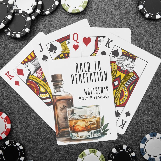 Jeu De Cartes Aged To Perfection Men's Birthday Whiskey (Aged To Perfection Men's Birthday Whiskey Poker Cards)