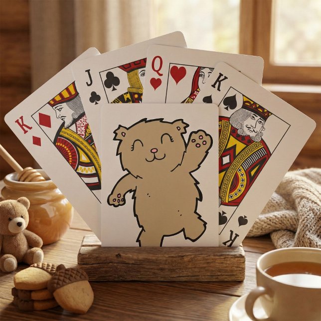 Jeu De Cartes Agiter Adorable Ours Souriant (Créateur téléchargé)