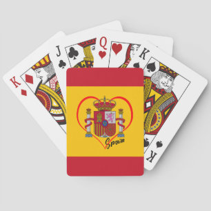 Jeu De Cartes Aimer Espagne jeux, drapeau patriotique espagnol, 