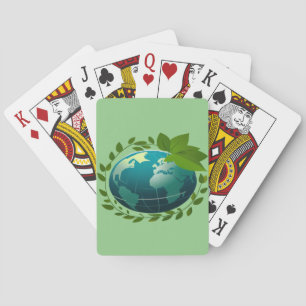 Jeu De Cartes Aimer la Terre Éco-Globe Planète verte