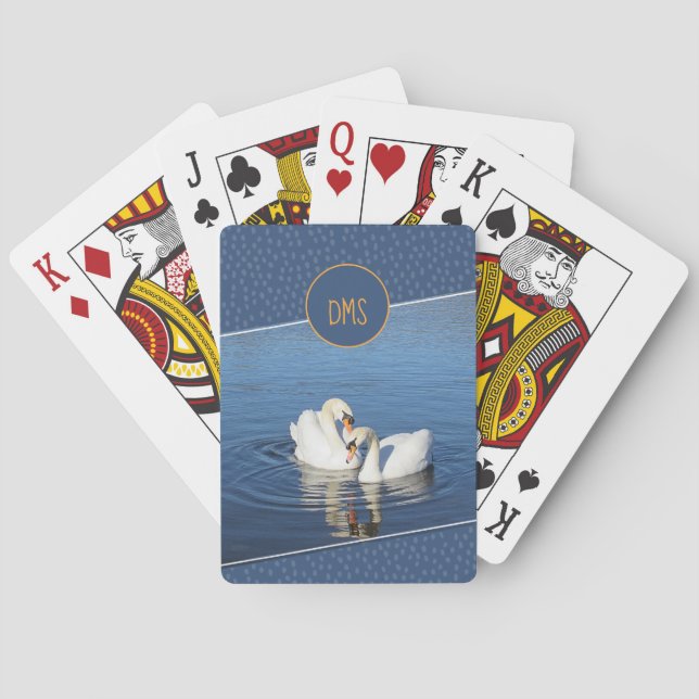 Jeu De Cartes Aimer Swans Monogramme bleu (dos)