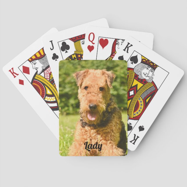 Jeu De Cartes Airedale Terrier Chien chiot (dos)