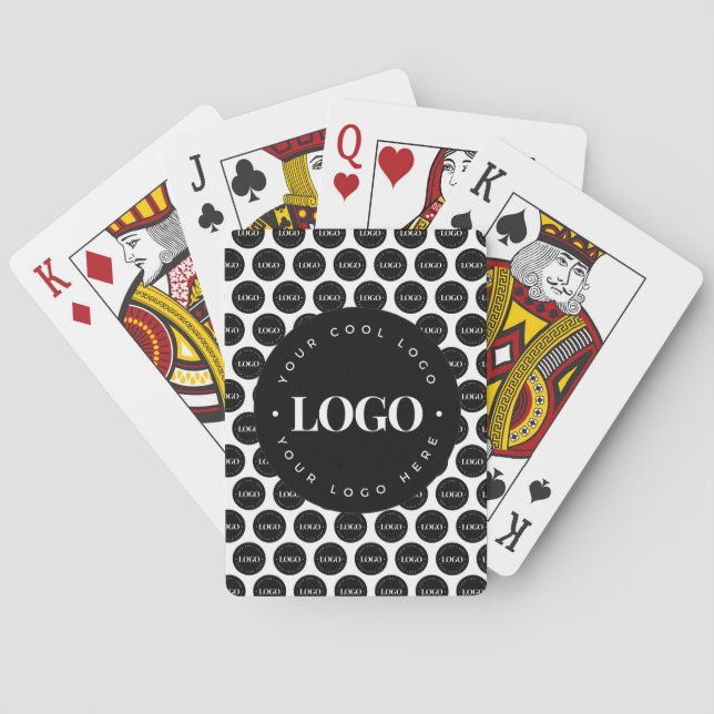 Jeu De Cartes Ajouter Entreprise Personnalisée Big Small Logo Mo (dos)