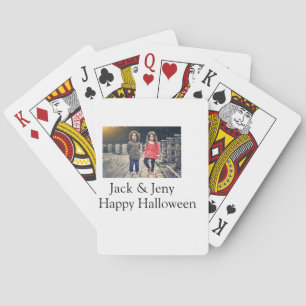 Jeu De Cartes ajouter nom photo texte Halloween enfant fille gar