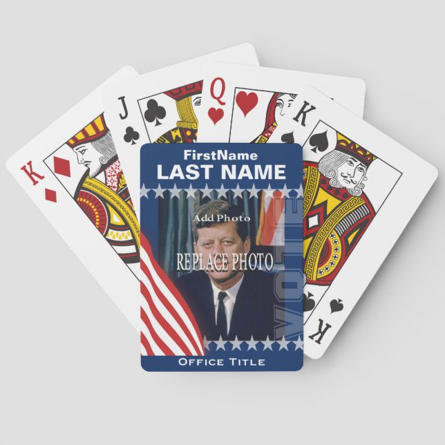 Jeu De Cartes Ajouter une photo | Modèle de campagne (dos)