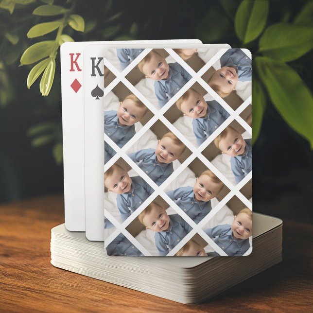 Jeu De Cartes Ajouter votre photo 1 pour faire un Motif - Blanc (Custom Poker Playing Cards)