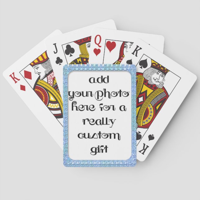 Jeu De Cartes Ajouter Votre Photo Baby Blue Frame Bicycle® Play (dos)