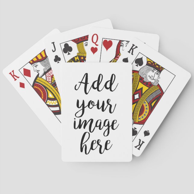 Jeu De Cartes Ajouter votre propre image personnalisable cartes  (dos)