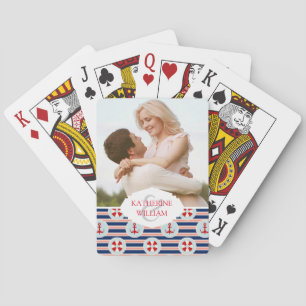 Jeu De Cartes Ajoutez vos rayures et motif de points nautiques