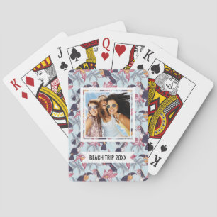 Jeu De Cartes Ajoutez vos toucans nommés de avec les fleurs