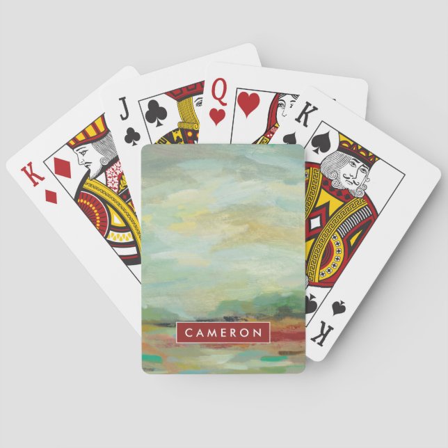 Jeu De Cartes Ajoutez votre copie nommée d'abrégé sur champ de (dos)