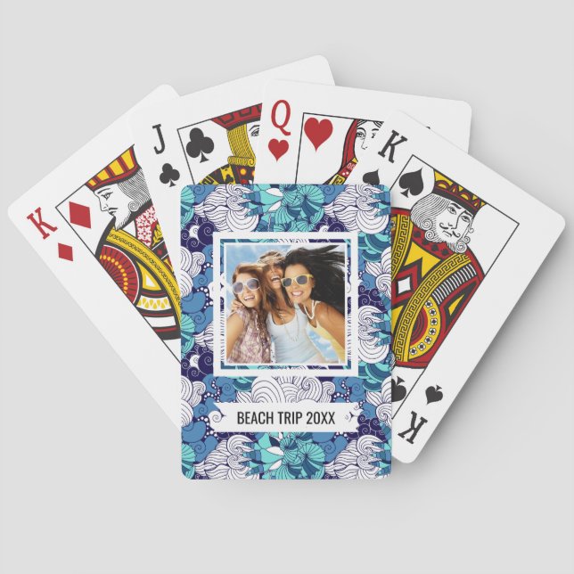 Jeu De Cartes Ajoutez votre motif | génial nommé de coquillage (dos)