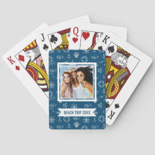 Jeu De Cartes Ajoutez votre motif nautique nommé de dessin de
