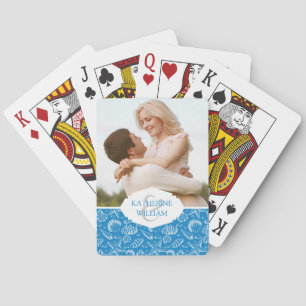 Jeu De Cartes Ajoutez votre nom Blue Beach Motif