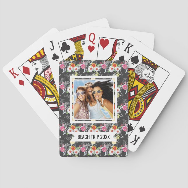 Jeu De Cartes Ajoutez votre nom | Boissons tropicales avec anima (dos)
