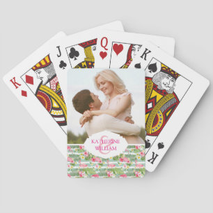 Jeu De Cartes Ajoutez votre nom Flamants roses Et Bandes