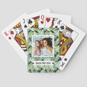 Jeu De Cartes Ajoutez votre nom Modèle floral de la jungle