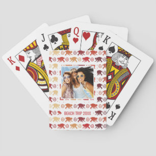 Jeu De Cartes Ajoutez votre nom Motif des singes rouges