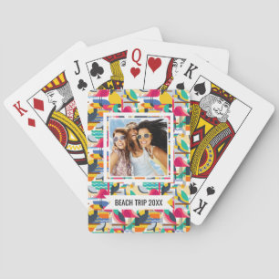 Jeu De Cartes Ajoutez votre nom   Oiseaux tropicaux géométriques
