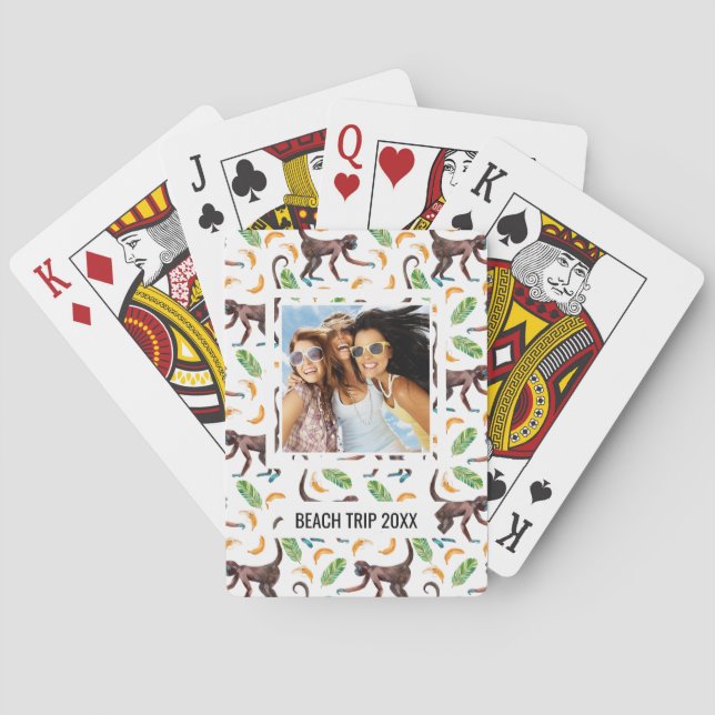 Jeu De Cartes Ajoutez votre nom | Singes sucrés Jonglant des ban (dos)